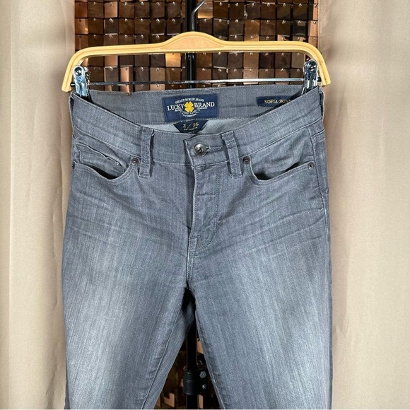 Vintage Lucky Brand Grey Sofia Skinny Jeans Size 2/26 - Picture 3 of 10